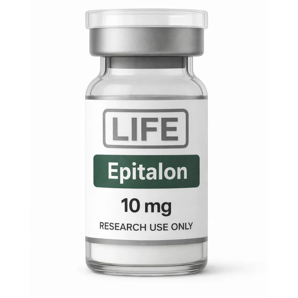 Kaufen Sie Epitalon 10 mg, gefriergetrocknetes Peptid, in einer Ampulle bei Life Peptide