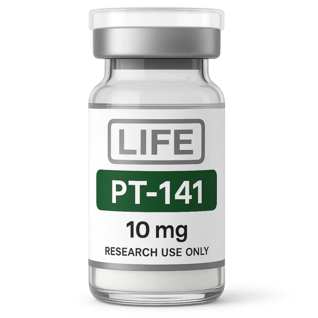 Buy PT-141 / 10 mg lyophilized peptide vial from Life Peptide