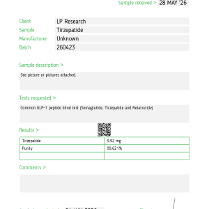 janoshik tirzepatide Tirzepatide 10 mg – Dual GLP-1/GIP Research Peptide