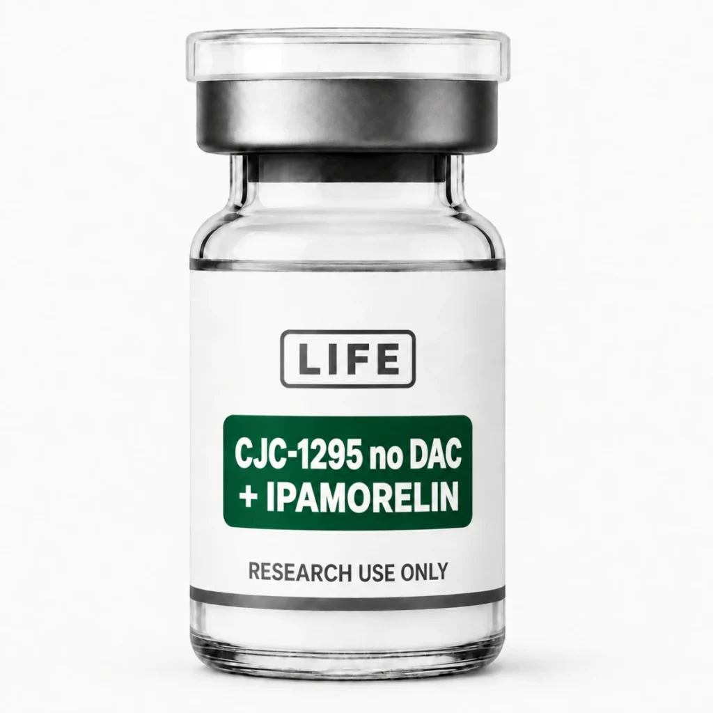 Buy Blend CJC-1295 no DAC + Ipamorelin lyophilized peptide vial from Life Peptide